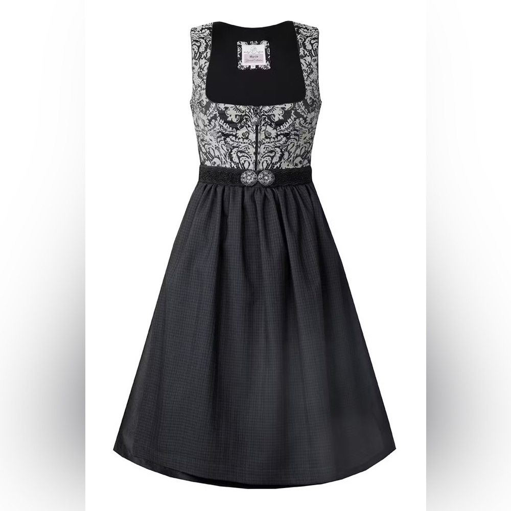 Bavarian Women's Midi Dirndl Marjo Schoefweg Dress 2-Pieces, US Size 12 / EU 44